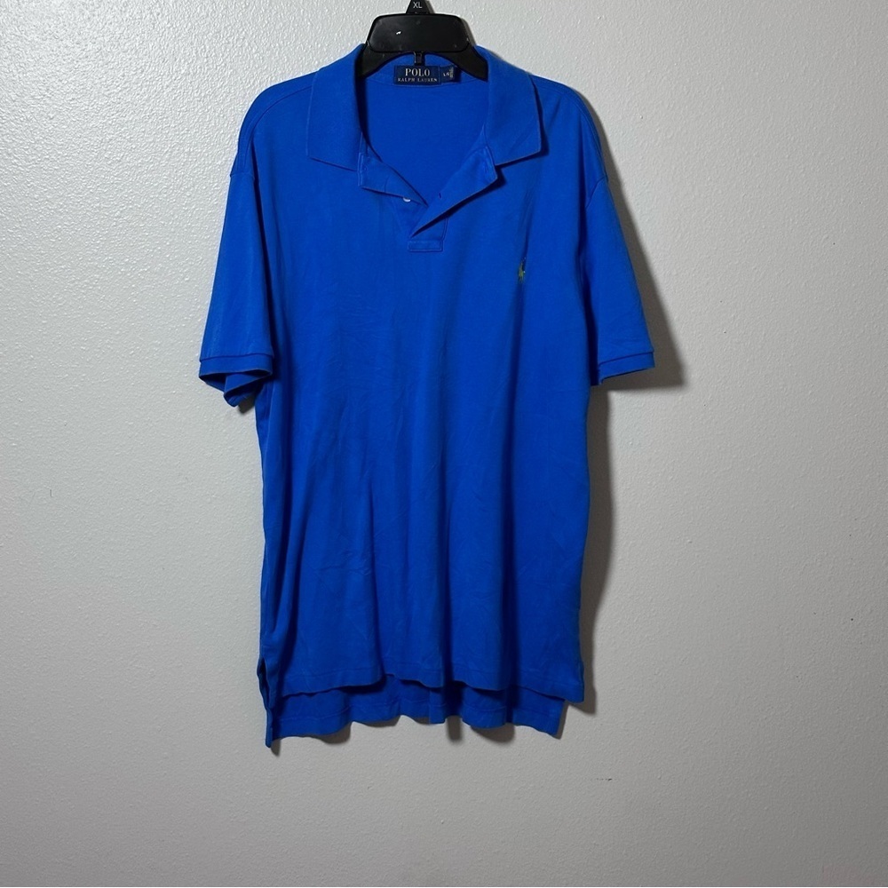 Polo Ralph Lauren‎ Men Blue Polo Short Sleeve Shirt size L.